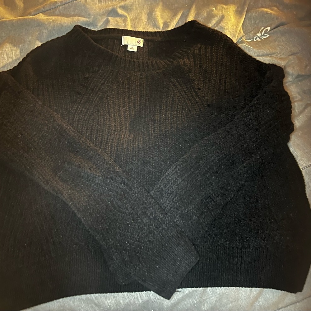 black sweater